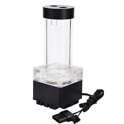 Image of Lazmin 800L/H Computer CPU Water Cooling Pump, 4 Meters Pump Head Fast Heat Dissipation LED Ultra Quiet Tank for Pc (Black &amp; 17cm)