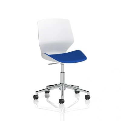 Image of Florence 5 Star Base Bespoke Stevia Blue Fabric Task Operator Chair