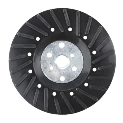 Image of Angle Grinder Ribbed Backing Pad for Resin Fiber Disc with 5/8 inch 11 Locking Nut (4.5 Inch)
