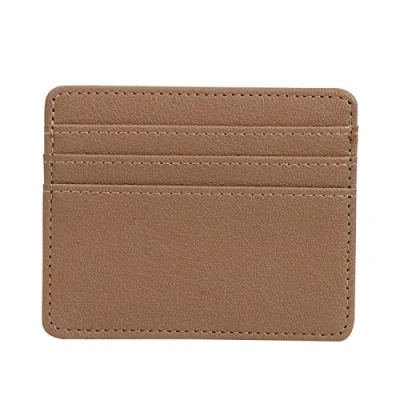 Image of YOUNAFEN Card Holder Wallet RFID Blocking Business Credit Cards Holders Money for Case PU Leather Purse Women Men, Brown, 10x8cm