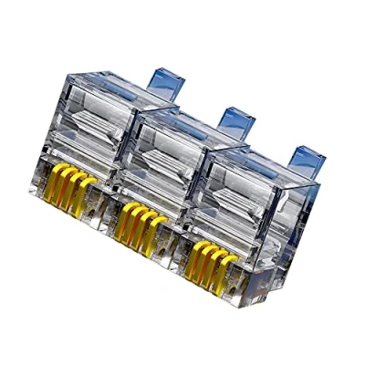 Image of VIVOCH 100 Pcs RJ9 4P4C Telephone Connectors, Modular Plugs