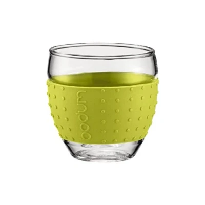 Image of Bodum Pavina Set of 2 Glass Mugs, 12oz, 0.35L, Off White
