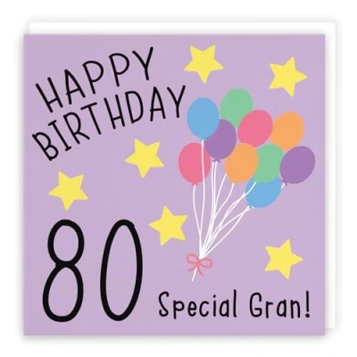 Image of Hunts England Gran 80th Birthday Card Happy 80 Special Original Collection Fun