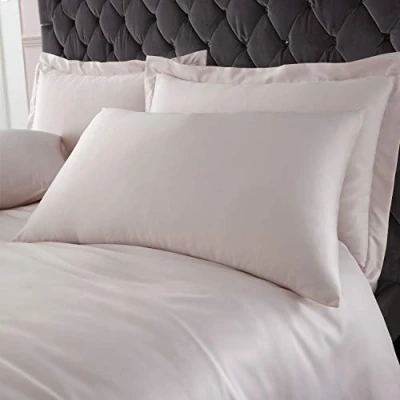 Image of Catherine Lansfield Silky Soft Satin Standard Pillowcase Pair Blush Pink