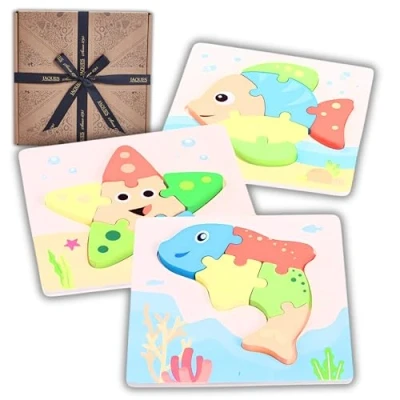 Image of Jaques of London Sea Animal Puzzle Wooden for 3 4 Year Olds Toys Since 1795