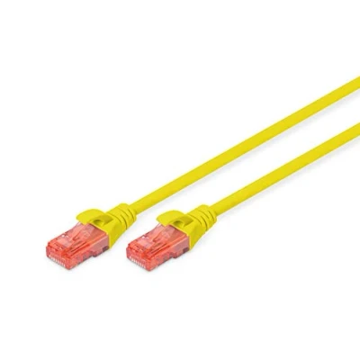 Image of DIGITUS CAT 6 U UTP patch cable, 3m, network LAN DSL Ethernet LSZH, copper, AWG 26/7, yellow