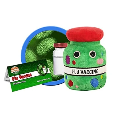 Image of Giant Microbes Flu Vaccine Original Plush Soft Toy Educational Gift 13cm