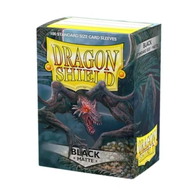 Image of Dragon Shield 11002 Matte Standard Size Sleeves 100pk Black