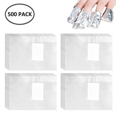 Image of 500 Pcs Foil Nail Wraps Remover Art Soak Off Acrylic Gel Polish Removal