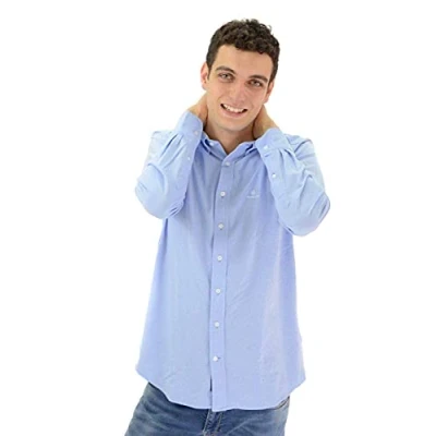 Image of GANT Men`s Pique Solid Shirt Capri Blue (XXL)