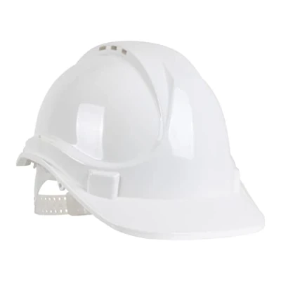 Image of Blackrock White Hard Hat, Safety Helmet, Hats Construction, Hardhat, PPE, Construction Mens Womens Childs Multi Position 6 Point Adjustable, Builders, Work Equipment &amp; Gear