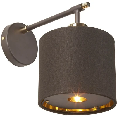 Image of Balance 1 Light Indoor Dome Wall Brown, Polished Brass, E27