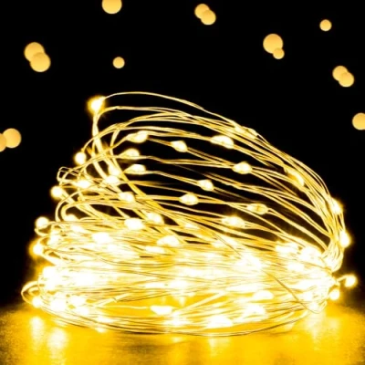 Image of Ehome Fairy Lights, USB Operated Light Plug in 33ft 100 Led Waterproof String Lights Copper Wire Decorative for Bedroom Indoor Christmas Wedding Party Patio Window