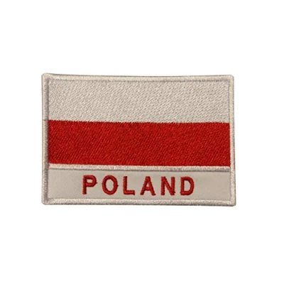 Image of Poland National Flag Iron On Patch Sew Embroidered Patch/Badge for Clothes