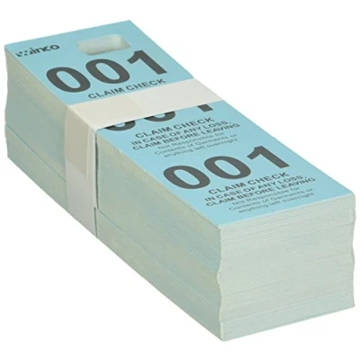 Image of Winco Coat Checks, Blue, 500 Per Box, Medium