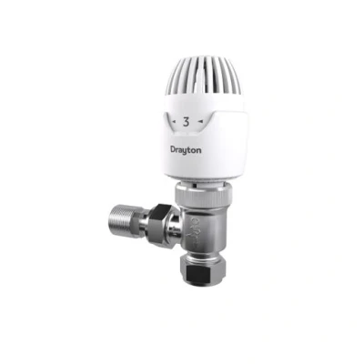 Image of Drayton RT212 15mm Angled TRV &amp; 10mm Pushfit Elbow 08 09 211