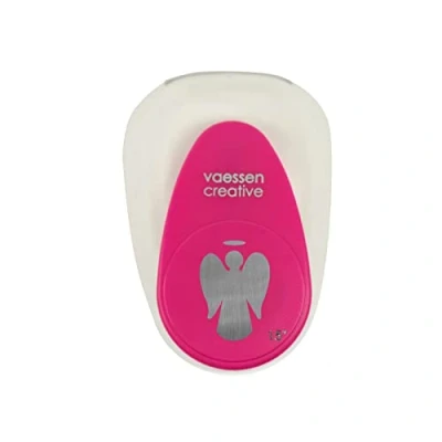Image of Vaessen Creative Craft Paper Punch Christmas Angel 3,8 x 2,8 cm Circle Cutter for Crafting and Card Making