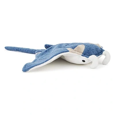 Image of Zappi Co Plush Children&#039;s Stuffed Soft Cuddly Toy Part of Safari Animals Collection, Perfect for Kids (31cm Width) (Blue Manta)