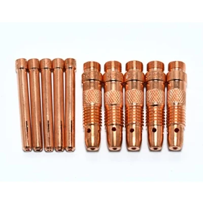 Image of RIVERWELD TIG Collet Bodies 10N24 10N32 (2.4mm) Assorted Size kit Fit SR DB PTA WP 17 18 26 Welding Torch 10pcs