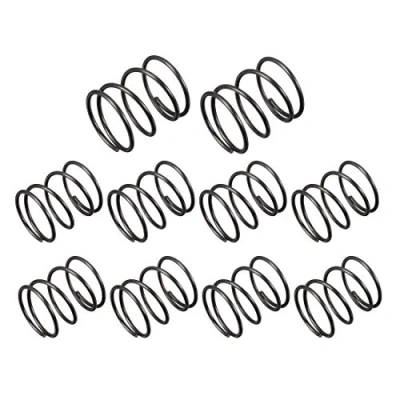 Image of sourcingmap Compression Spring 1.2mm Wire Dia , 18mm OD 20mm Free Length Steel Extension Spring,Black,10Pcs