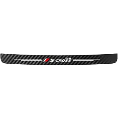 Image of 1Pcs Carbon Fiber Car Rear Bumper Protector,for Suzuki Scross SX4 S Cross Trunk Scratch Guard Sill Plate Cover Styling Accessories Protector.