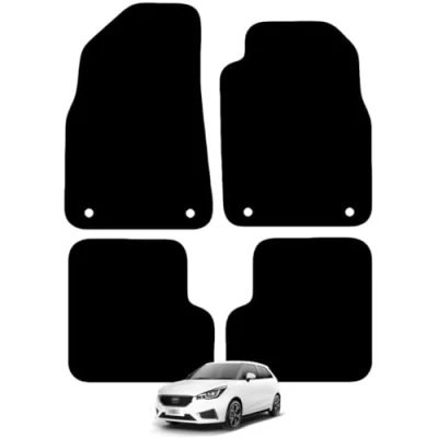 Image of Carsio Carpet Car Mats For MG MG3 2011 to 2024 Tailored Fit Floor Mat Set Complete Accessory Black Custom Fitted All Weather, Anti Slip Backing &amp; Trim