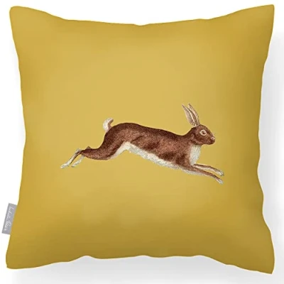 Image of Izabela Peters Outdoor Cushions Waterproof, 43 cm, Filled Cushion, Hare Mustard, Garden Furniture Cushions, Seat Chair