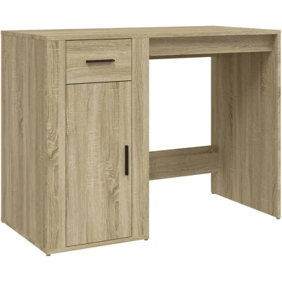 Image of vidaXL Desk Sonoma Oak 100x49x75 cm Engineered Wood