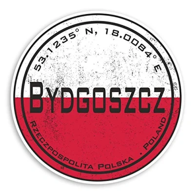Image of 2 x 10cm Bydgoszcz Poland Vinyl Stickers Flag Polish Sticker Luggage #20668 (10cm Wide)