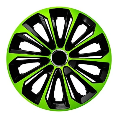 Image of Wheel trim 15 inch Black Extra Strong Green/Set of 4