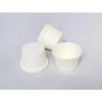 Image of Cups &amp; Cases 72 Pack White Pleated Baking Standard Size Cupcake