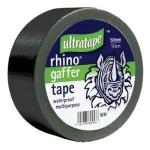 Image of Ultratape RH0043 50 BLK Rhino Gaffer Tape Black 50mm x 50m