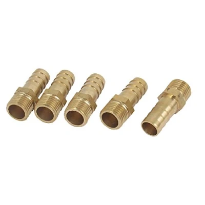 Image of sourcingmap 1/4BSP Male Thread to 10mm Hose Barb Straight Adapter Coupler 5PCS