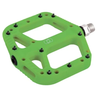 Image of Oxford Mountain Bike Pedals Loam 20 Nylon Flat Pedals. Chromoly 9/16&quot; axle. Sealed Bearings, Green
