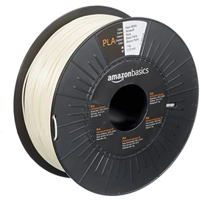 Image of Amazon Basics PLA 3D Printer Filament, 1.75 mm, Pearl White, 1 kg Spool