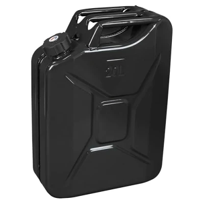 Image of Sealey Screw Cap Metal Jerry Can 20L Black