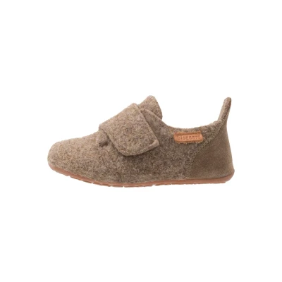 Image of Bisgaard HOME SHOE Slippers for kids, Size: 11.5K, Camel Leather and textile