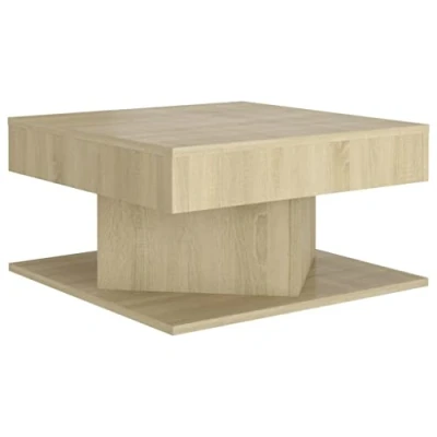 Image of vidaXL Coffee Table Home Living Room Furniture Accessories Household Couch End Accent Side Sofa Storage Set Chipboard Sonoma Oak