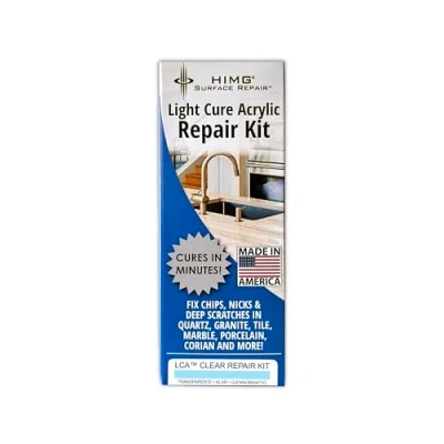Image of Clear Upgraded Quartz Countertop Repair Kit Granite Chip for Quartz, Granite, Marble, Corian, Porcelain, Acrylic, Edge Chips and more HIMG Surface