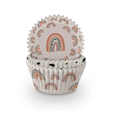 Image of Anniversary House Neutral Rainbow Cupcake Cases Pack of 75