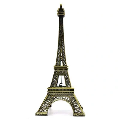 Image of ausuky 10&quot; Paris Eiffel Tower Model LED Luminous Decoration Creative Home Metal Craft Gift (bronze)