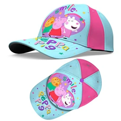 Image of Peppa Plg Sports Baseball Cap Sky Pink Breathable Cotton Sun Hat for Childrens, Kids Outdoor Summer 3+ Years