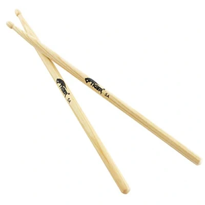 Image of TIGER TDA77 5A Hickory Wood Tip Drumsticks One Pair