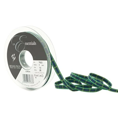 Image of Berisfords Polyester Tartan, Gordon, 10.4 x 1.2 cm