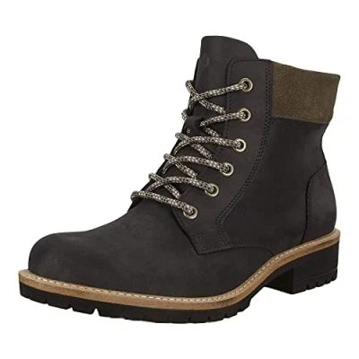 Image of ECCO Women&#039;s Elaina Ankle Boot, Black/Tarmac, 5 UK