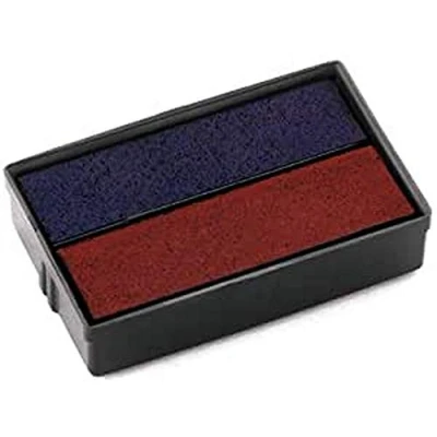 Image of COLOP E/10/2 Blue/Red Replacement Ink Pads Pack of 2 107132 Colour Pad Blue &amp; Red Fits S160L
