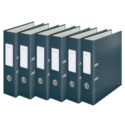 Image of Leitz Lever Arch File 180 Cosy A4 80mm Velvet Grey (Pack 6) 10610089