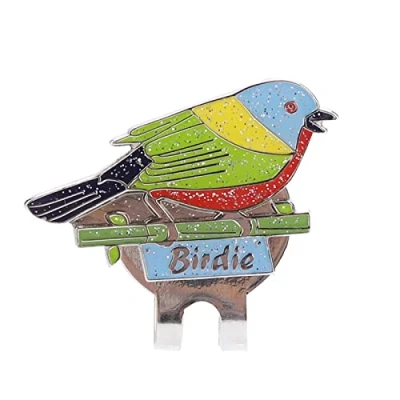 Image of Vbestlife Golf Hat Clip, Cute Stainless Steel Ball Marker with Magnetic Gift for Women Lady Kids (Bird)
