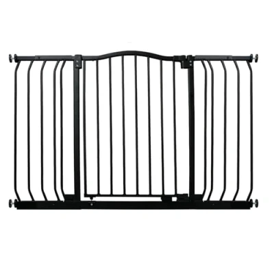 Image of Bettacare Curved Top Dog Gate, 143cm 152cm, Matt Black, Pressure Fit Pet Gate for and Puppy, Barrier, Easy Installation