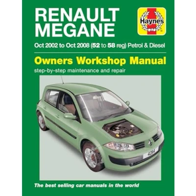 Image of Renault Megane Petrol &amp; Diesel (Oct 02 08) Haynes Repair Manual (Paperback)